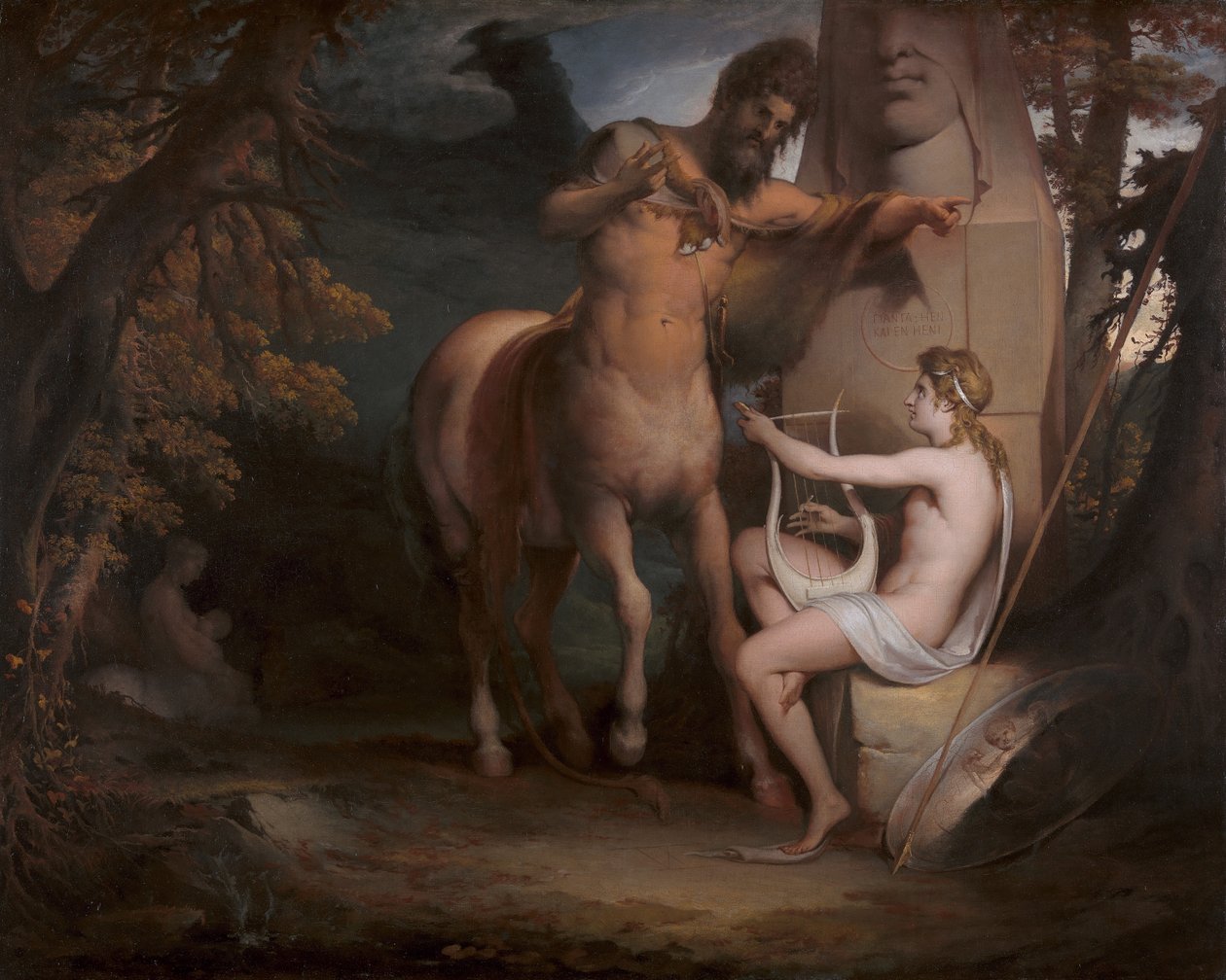 The Education of Achilles [1772, Royal Academy of Arts, Lontoo, näyttelyluettelo] tekijältä James Barry