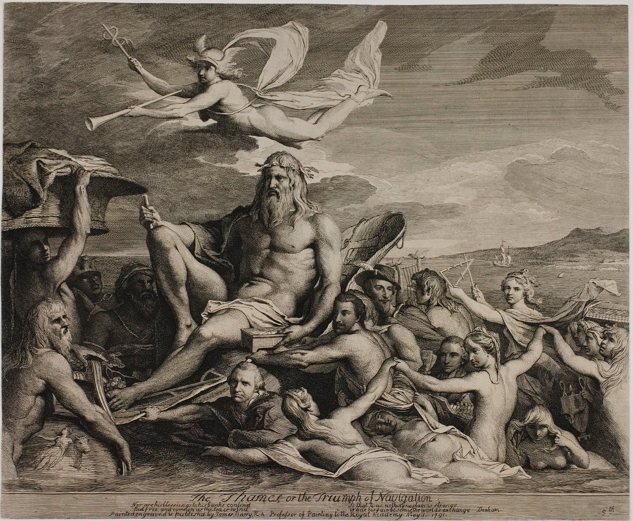 Thames tai Navigoinnin voitto tekijältä James Barry