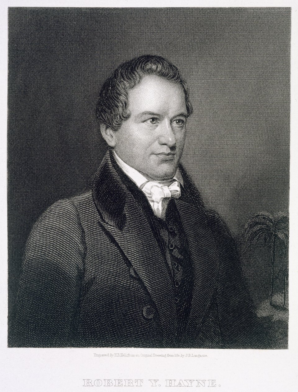 Robert Young Hayne (1791-1841), kaiverrus Henry Bryan Hall (1808-84) tekijältä James Barton Longacre