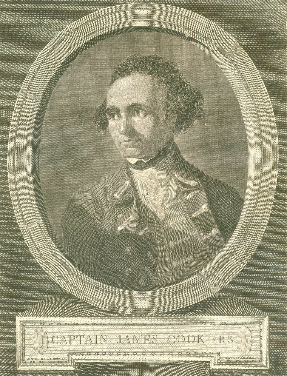 Muotokuva kapteeni James Cookista, 1777 tekijältä James Basire
