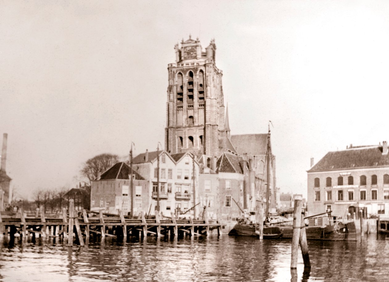 Kirkko kanavalla, Dordrecht, Alankomaat, 1898 tekijältä James Batkin