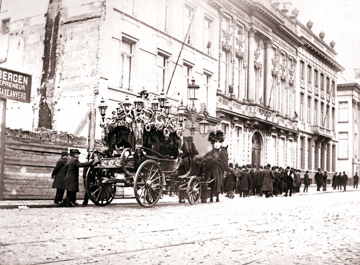 Hevosvetoinen ruumisauto, Antwerpen, 1898 tekijältä James Batkin