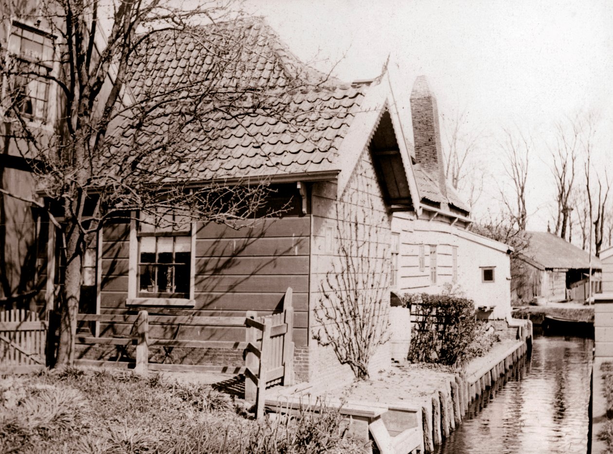 Talo kanavan rannalla, Broek, Alankomaat, 1898. tekijältä James Batkin