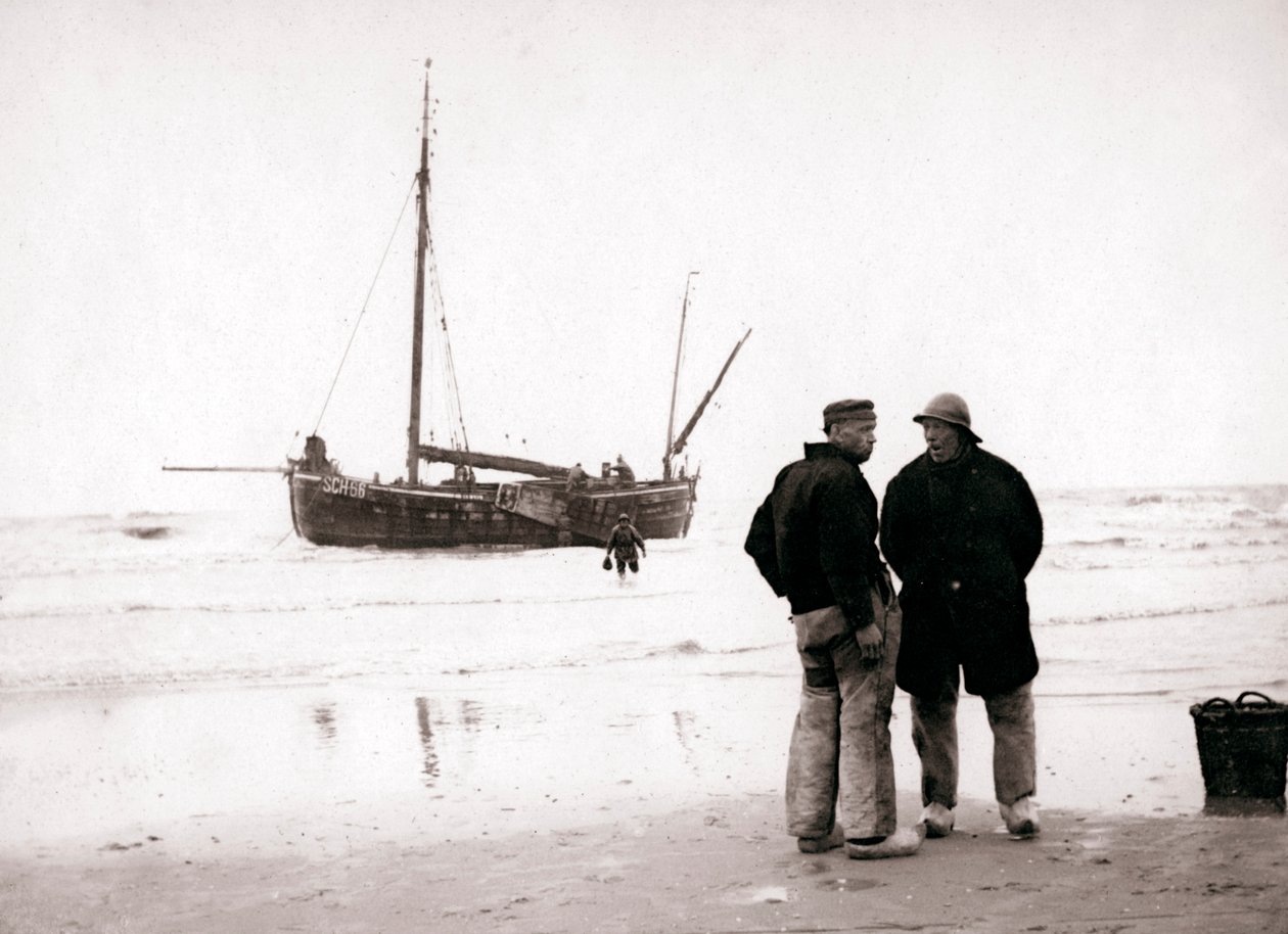 Miehet rannalla, Scheveningen, Alankomaat, 1898. tekijältä James Batkin