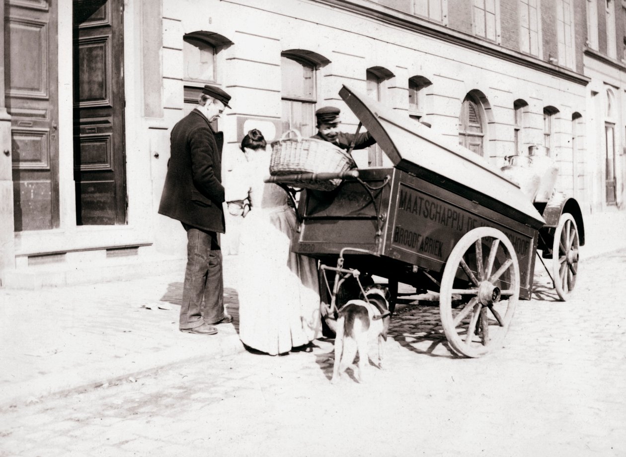Ihmiset ja koirakärryt, Antwerpen, 1898 tekijältä James Batkin