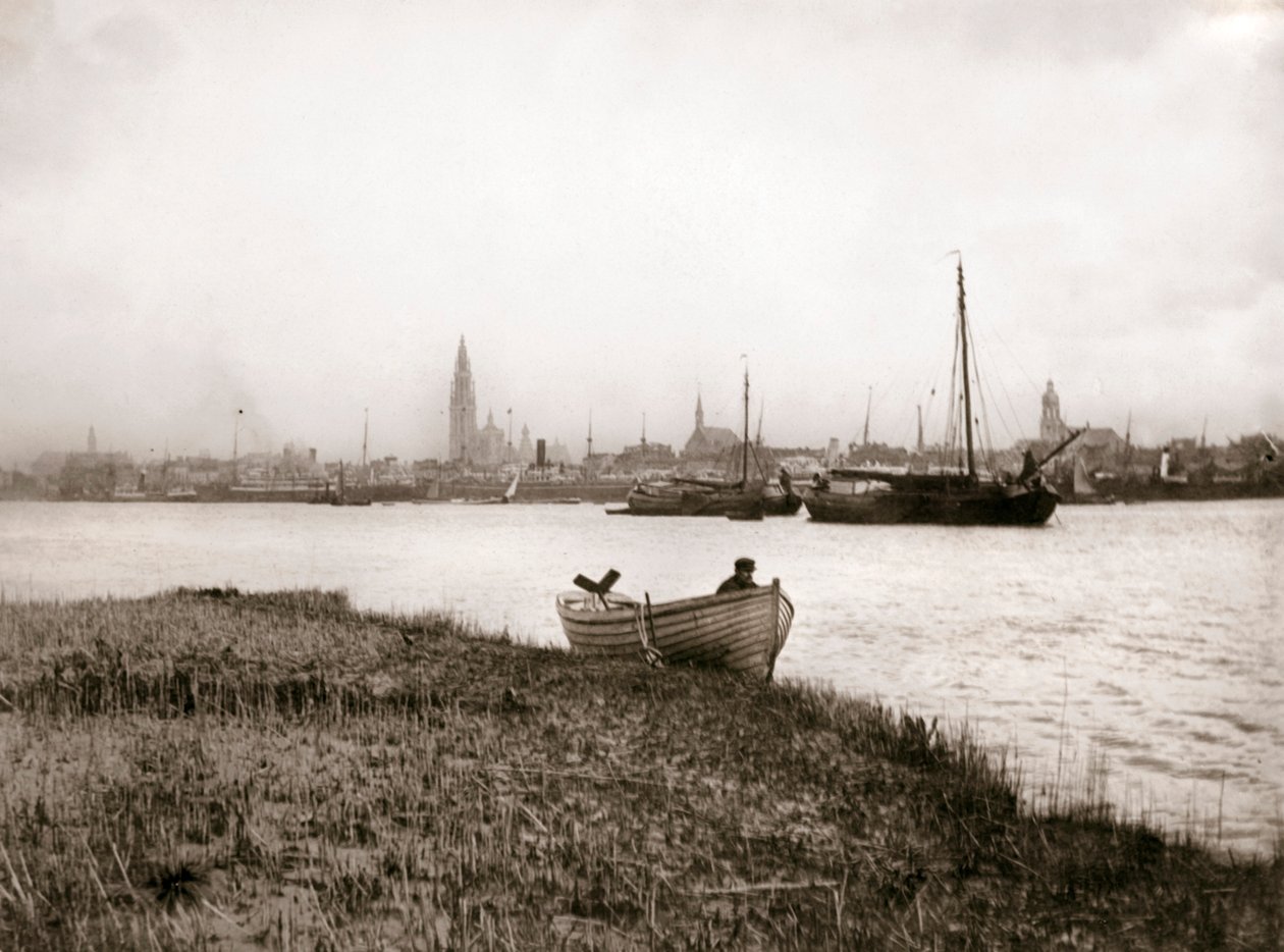 Soutuvene kanavan varrella, Rotterdam, 1898. tekijältä James Batkin