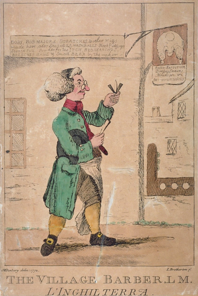"Kylän parturi", 1772 tekijältä James Bretherton