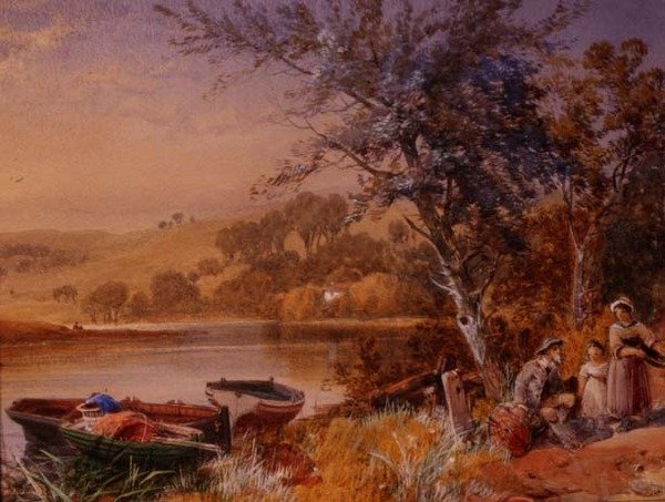 Lakeside (yksityiskohta kuvasta 56890) tekijältä James Burrell Smith