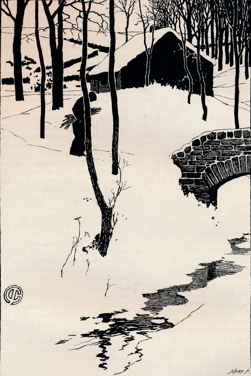 Mökki metsässä, vuodelta 1897 tekijältä James Cadenhead