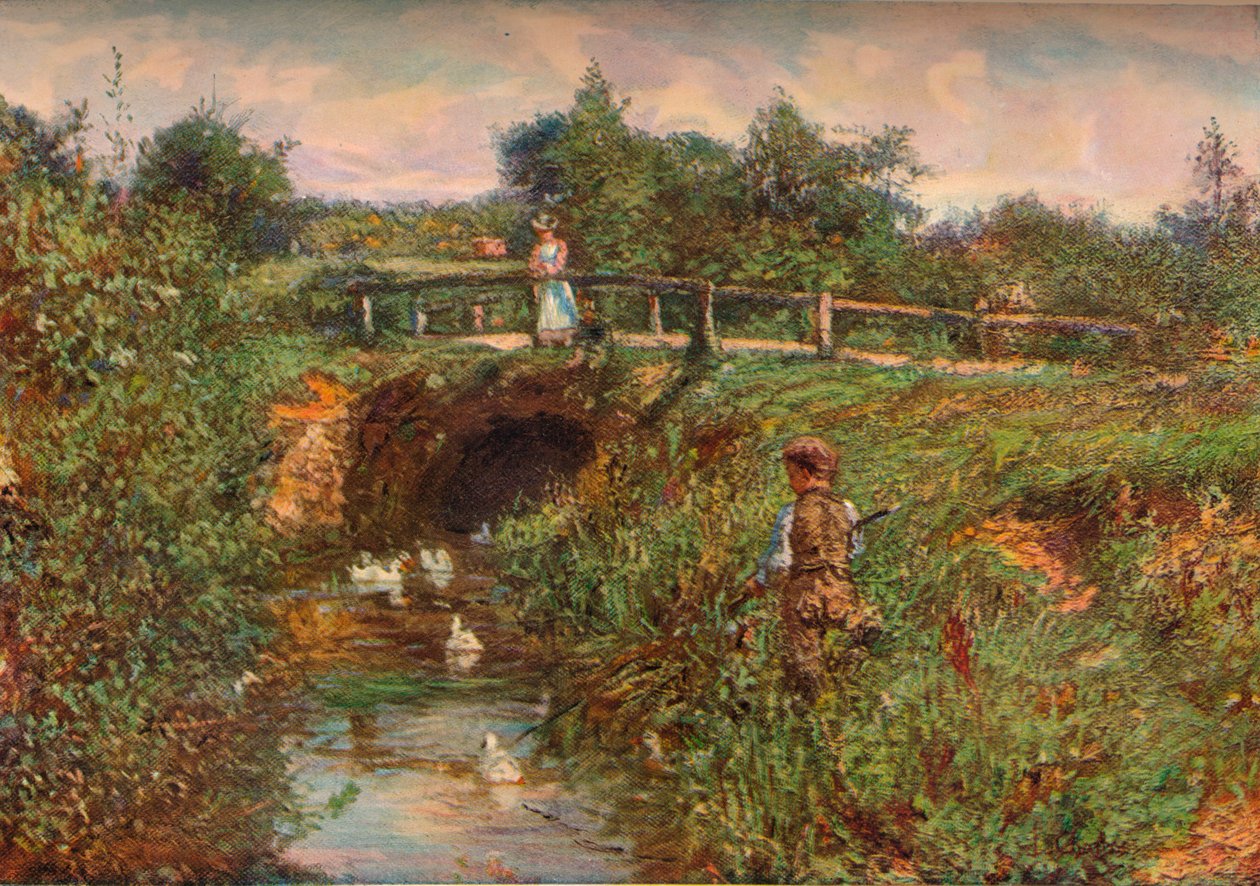 Disturbing The Fishes, c1901 tekijältä James Charles