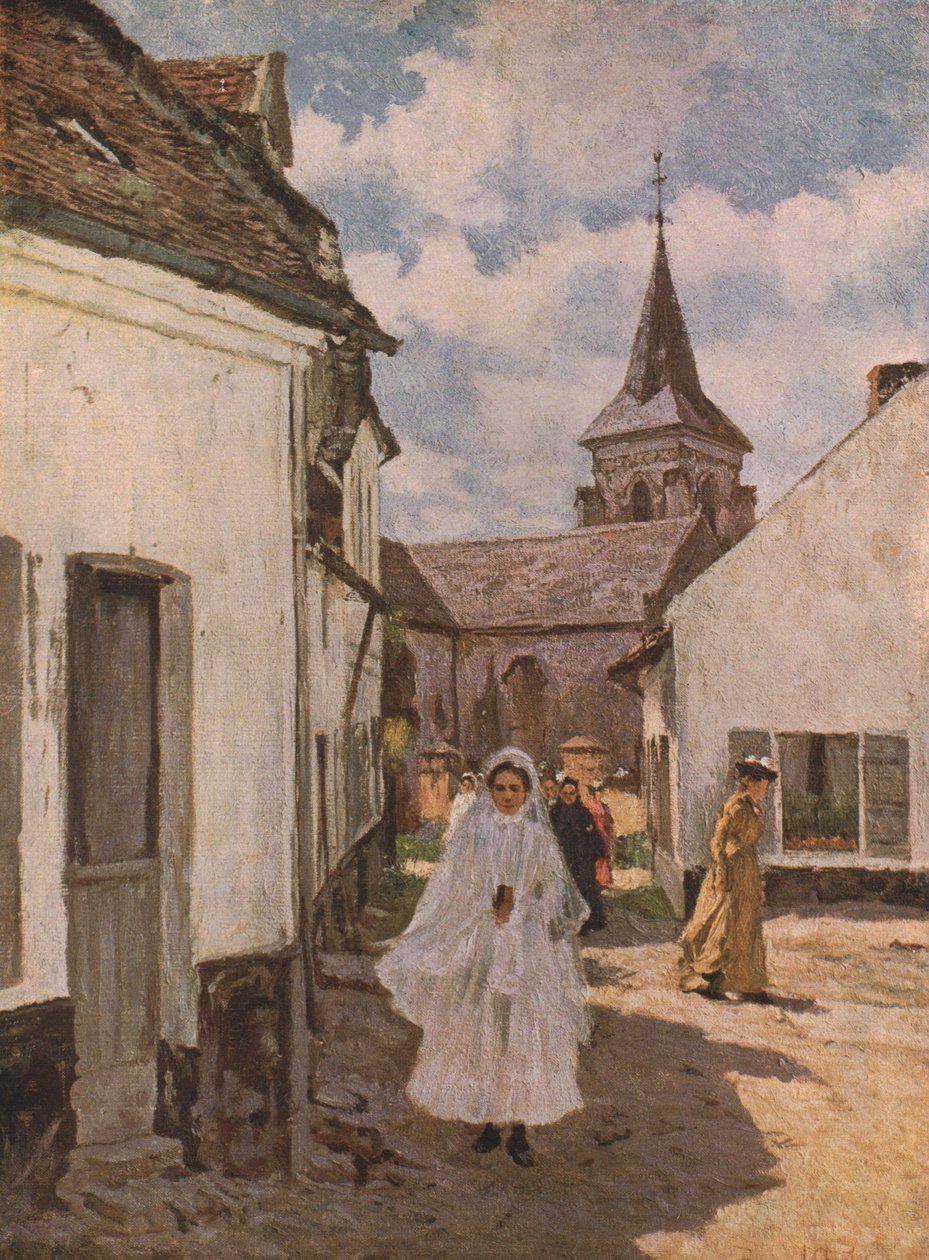 Paluu ensimmäisestä ehtoollisesta, 1800-luvun loppu - 1900-luvun alku, n. 1930. tekijältä James Charles