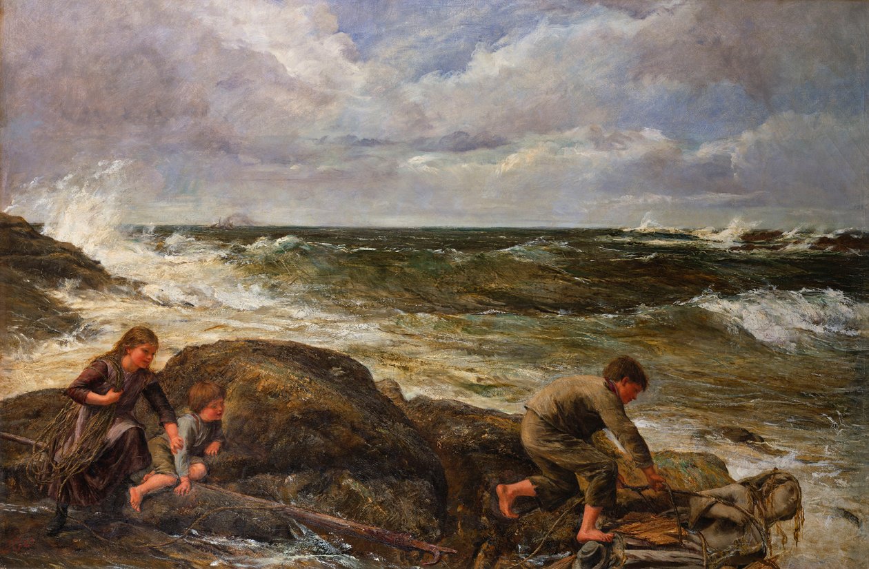 Merenneidon pyydystäminen, 1883 tekijältä James Clarke Hook