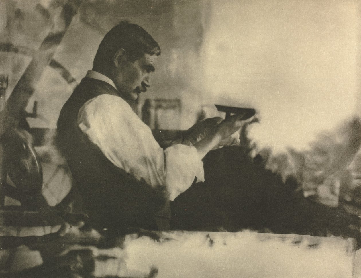 Kameratyö: Etsaustulostin - William Strang, Esq., A.R.A., 1907. tekijältä James Craig Annan