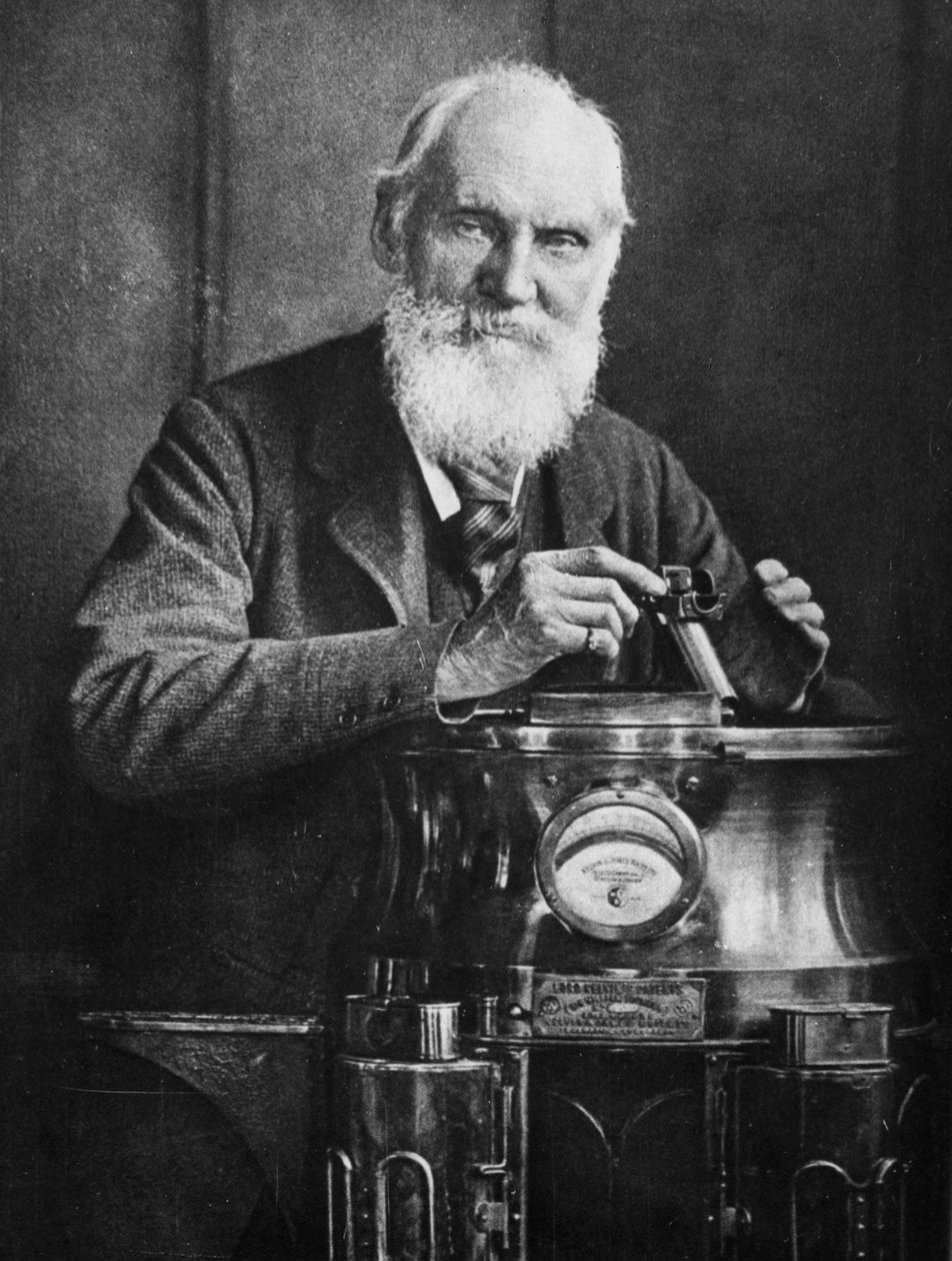 Lord Kelvin, skotlantilainen matemaatikko ja fyysikko, kompassinsa kanssa, 1902 tekijältä James Craig Annan