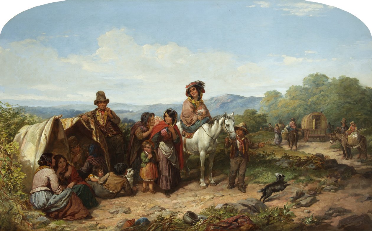The Breaking-up of the Camp (öljy kankaalle) tekijältä James Curnock