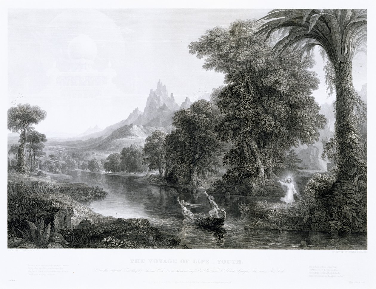 Elämän matka – nuoriso, n. 1855 (kaiverrus) tekijältä James David Smillie