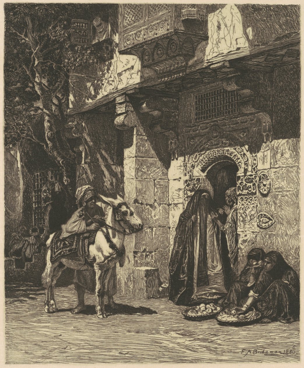 Kairon nainen vierailemassa tekijältä James David Smillie, after Frederic Arthur Bridgman