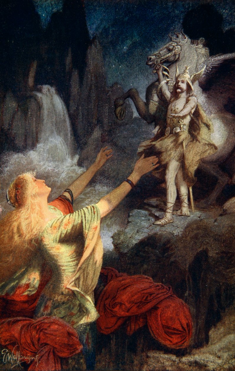 "Helgi Hundingsbane palaa Valhallaan", 1890. tekijältä James Doyle Penrose