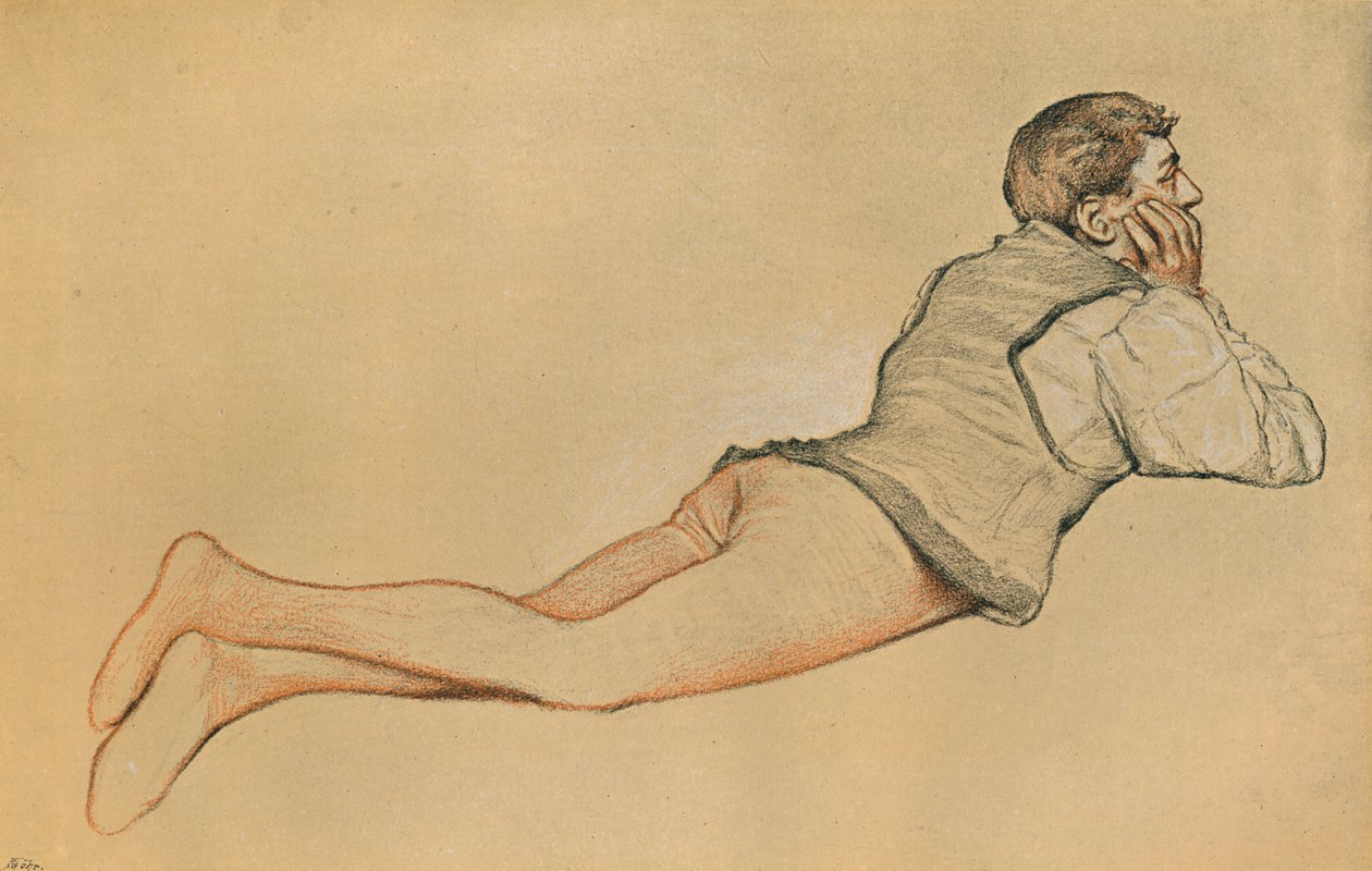 Boccaccio: Avauskohtaus Decamerone Decameronissa, c1900 tekijältä James Dromgole Linton