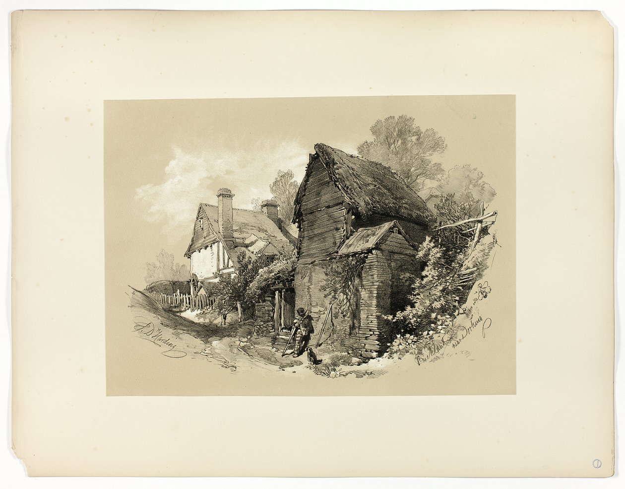 Buckland, lähellä Dorkingia, Picturesque Selectionsista tekijältä James Duffield Harding