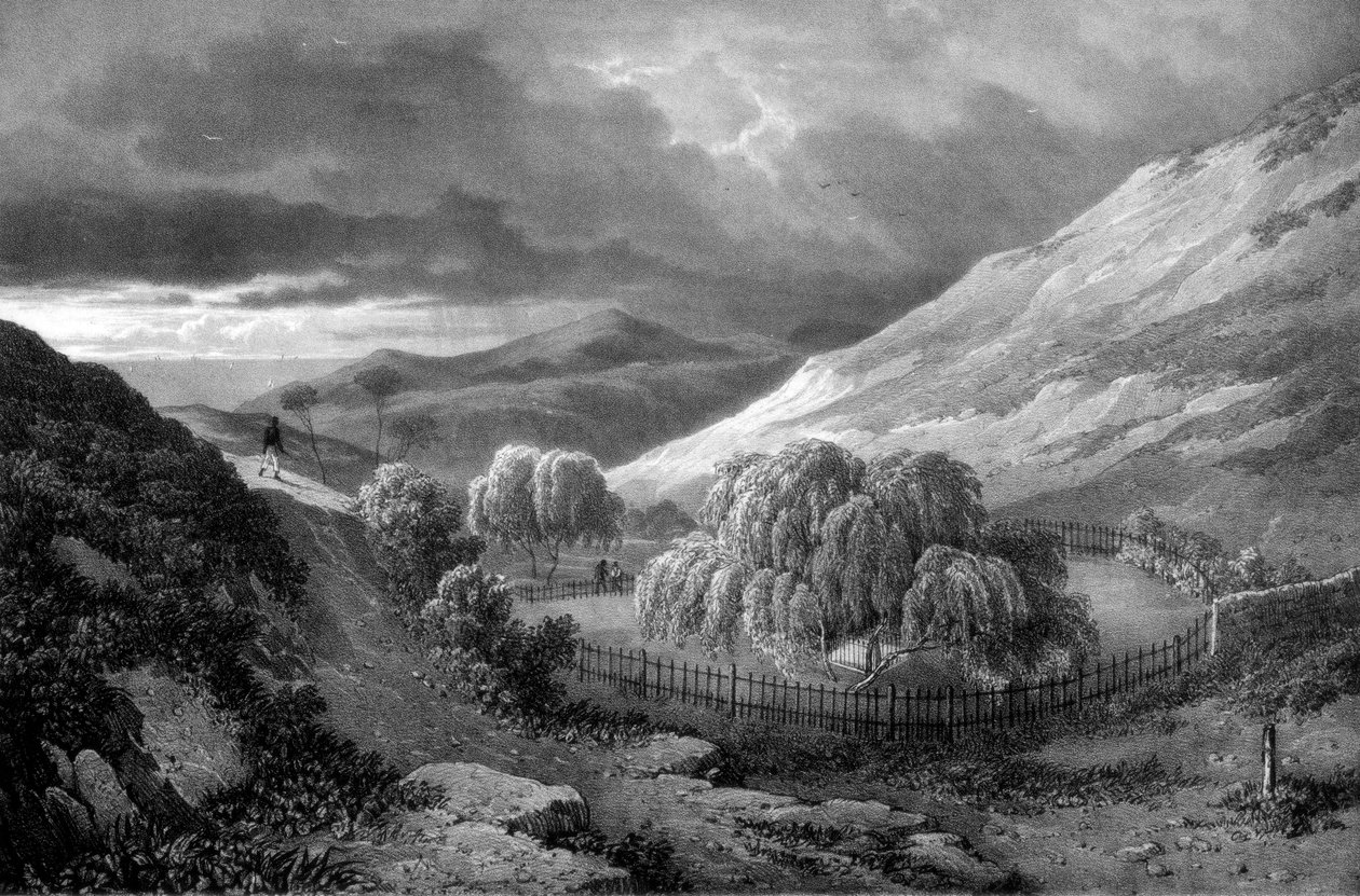 Napoleon Bonapartesin hauta, Pyhän Helenan saari, 1824. tekijältä James Duffield Harding