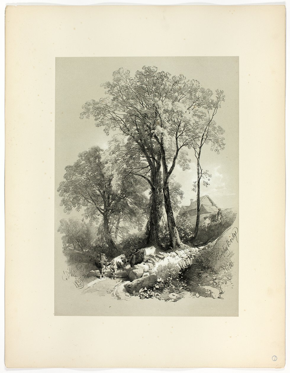 Shipley Bridge, Devon, Picturesque Selectionsilta tekijältä James Duffield Harding