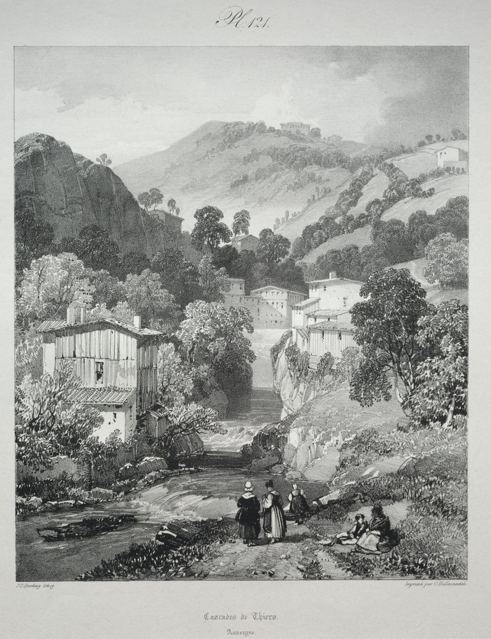 Kuvankauniita ja romanttisia matkoja muinaisessa Ranskassa. Auvergne..., 1825. tekijältä James Duffield Harding