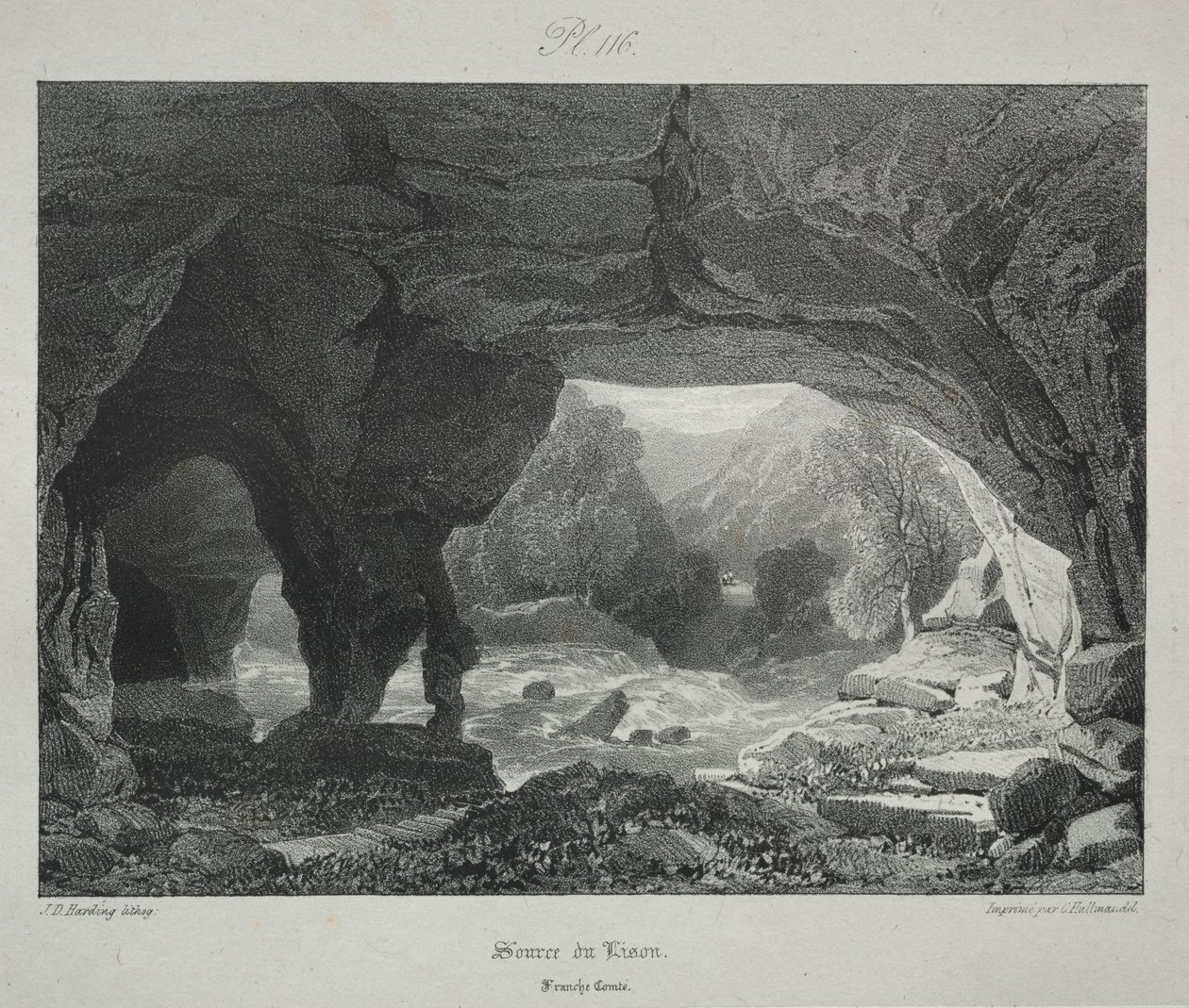 Kuvankauniita ja romanttisia matkoja muinaisessa Ranskassa. Franche-Comte..., 1825. tekijältä James Duffield Harding