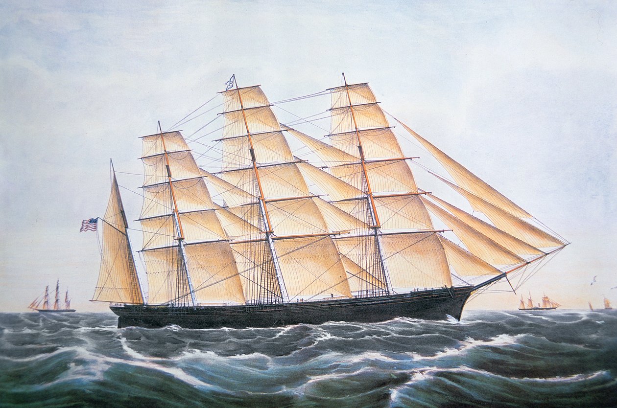 "Suuri tasavalta", Nathaniel Currierin (1813-88) litografia. tekijältä James E. (after) Butterworth