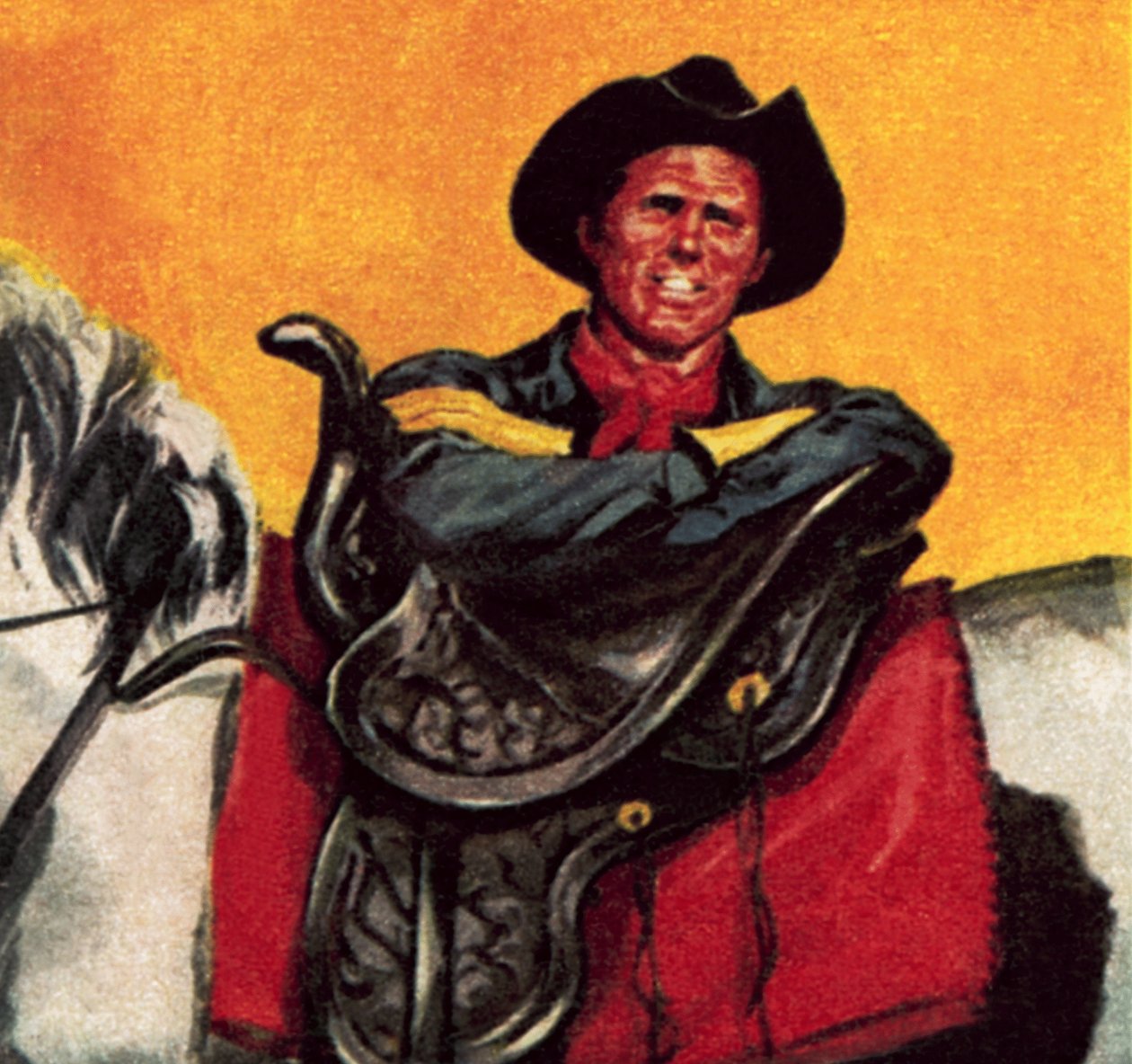 Cowboy ja hänen satulansa tekijältä James Edwin McConnell