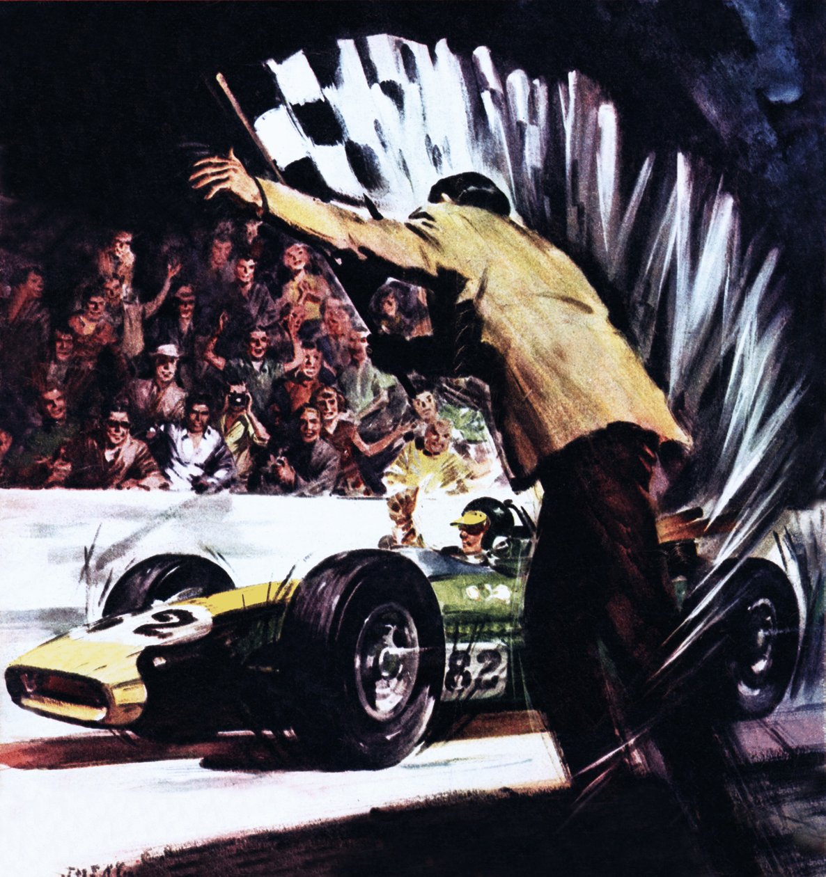 Jim Clark voittaa Amerikan suuren kilpailun tekijältä James Edwin McConnell