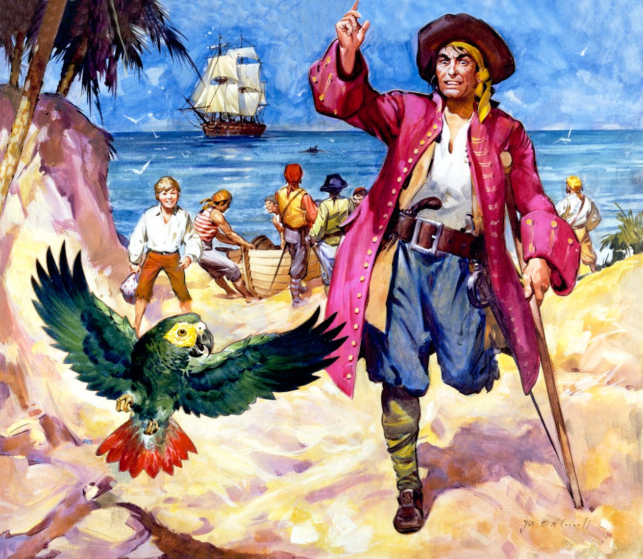 Long John Silver ja hänen papukaijansa tekijältä James Edwin McConnell