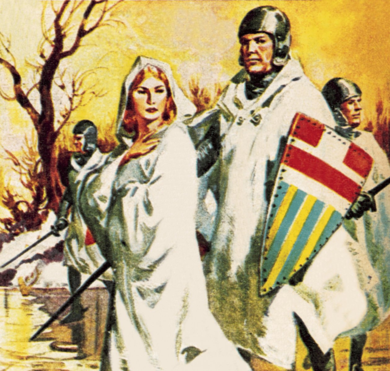 Matilda pakenee lumessa valkoisiin pukeutuneena tekijältä James Edwin McConnell