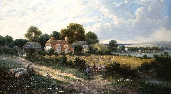 Heinänteko (öljy kankaalle) tekijältä James Edwin Meadows