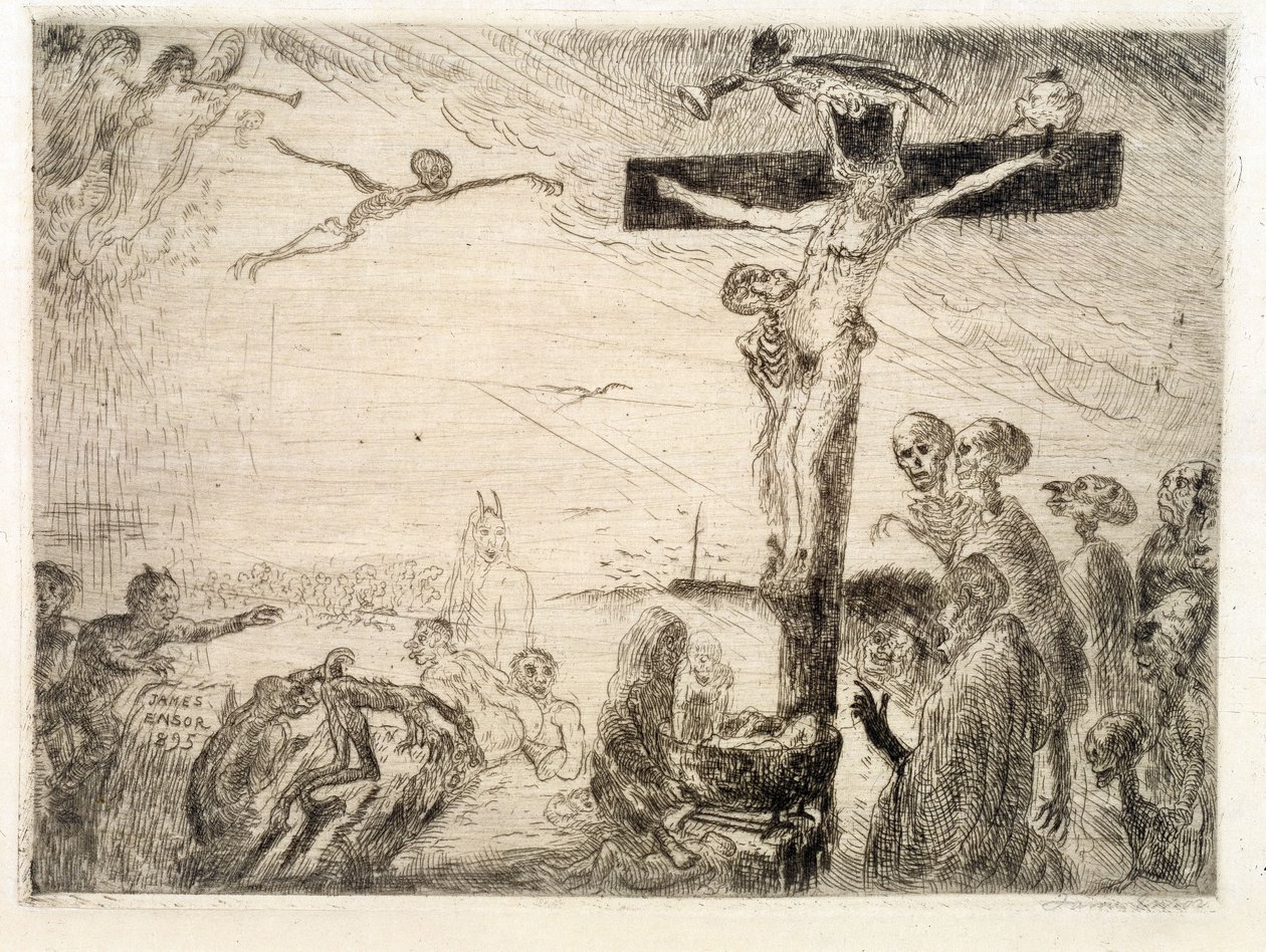 Paholaisten piinaama Kristus tekijältä James Ensor
