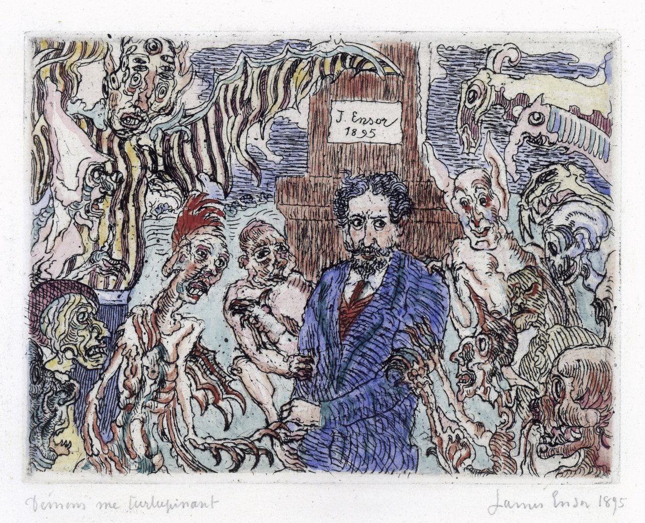 Minua piinaavat demonit (Démons me turlupinant) tekijältä James Ensor