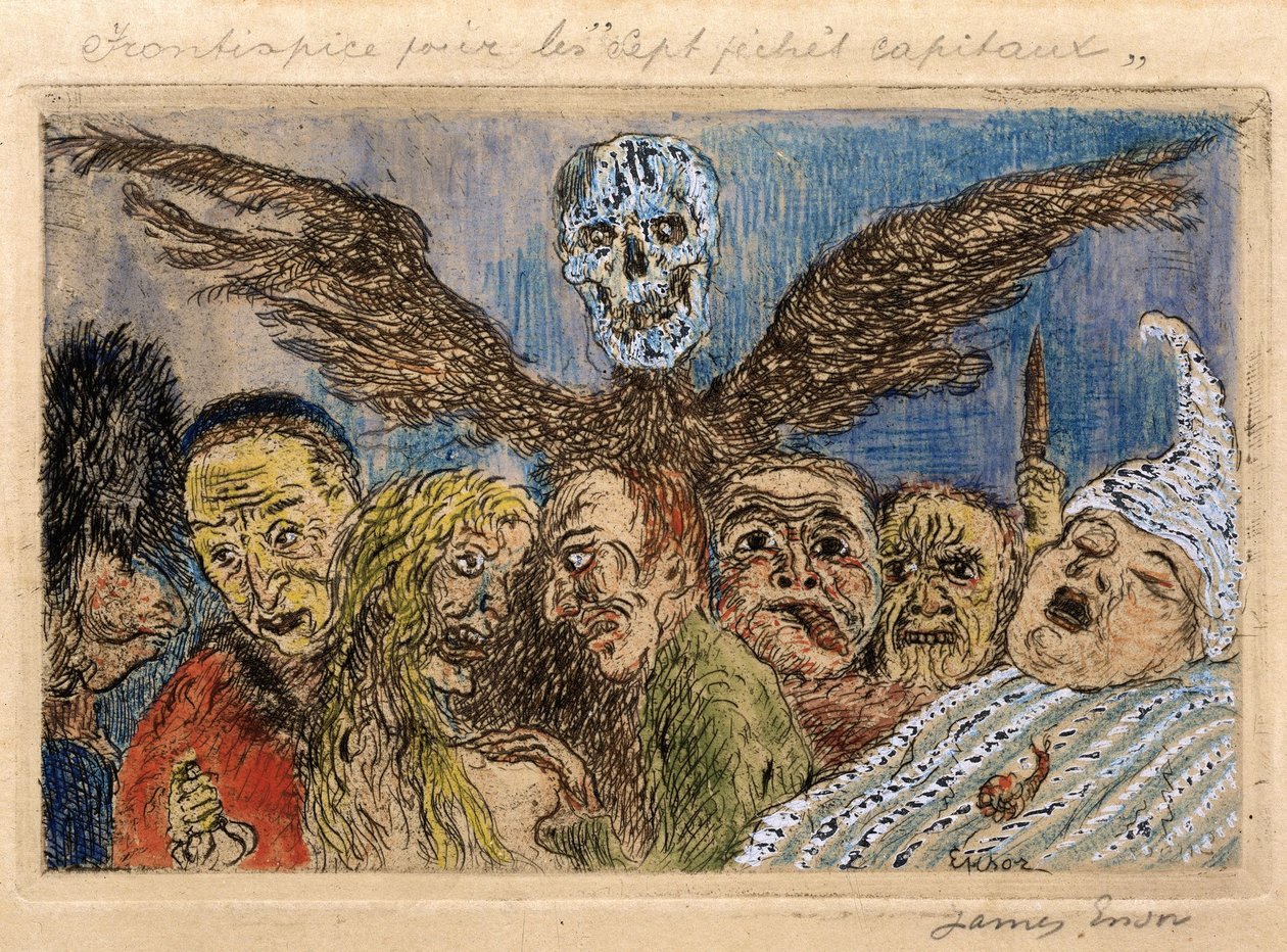 Kuoleman vallassa olevat kuolemansynnit tekijältä James Ensor