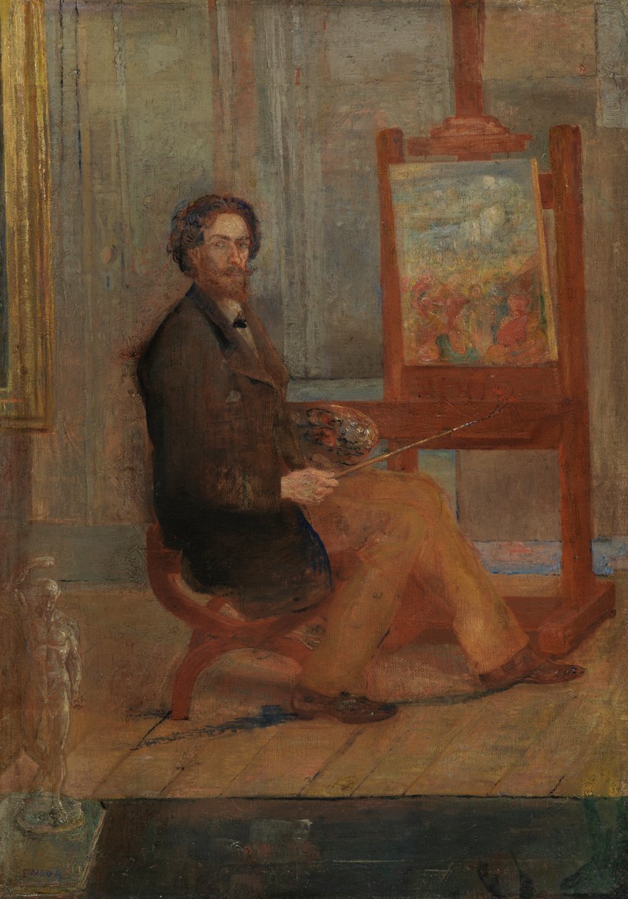 Ensor hänen maalaustelineeseensa tekijältä James Ensor