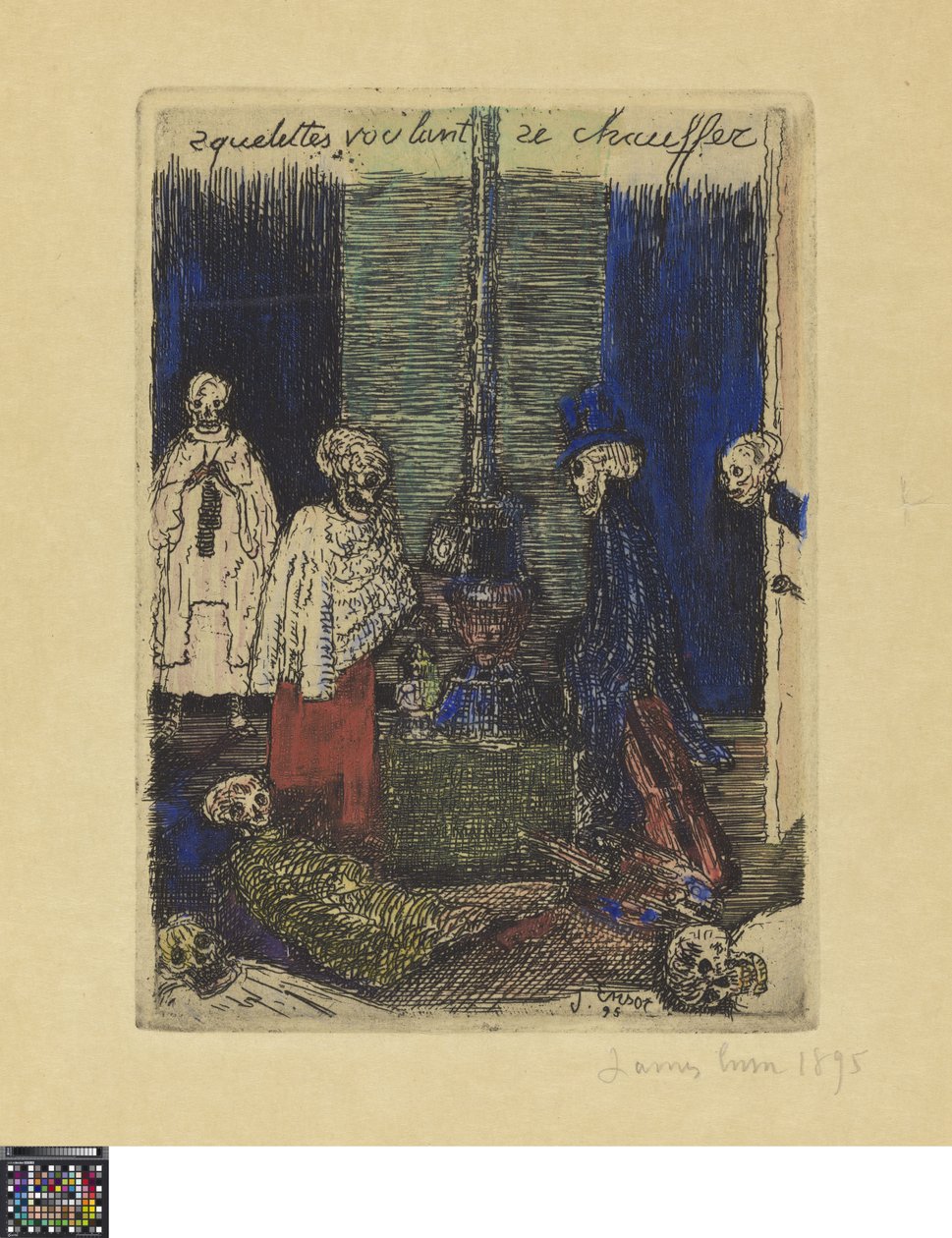 Skelette, die sich wärmen wollen tekijältä James Ensor