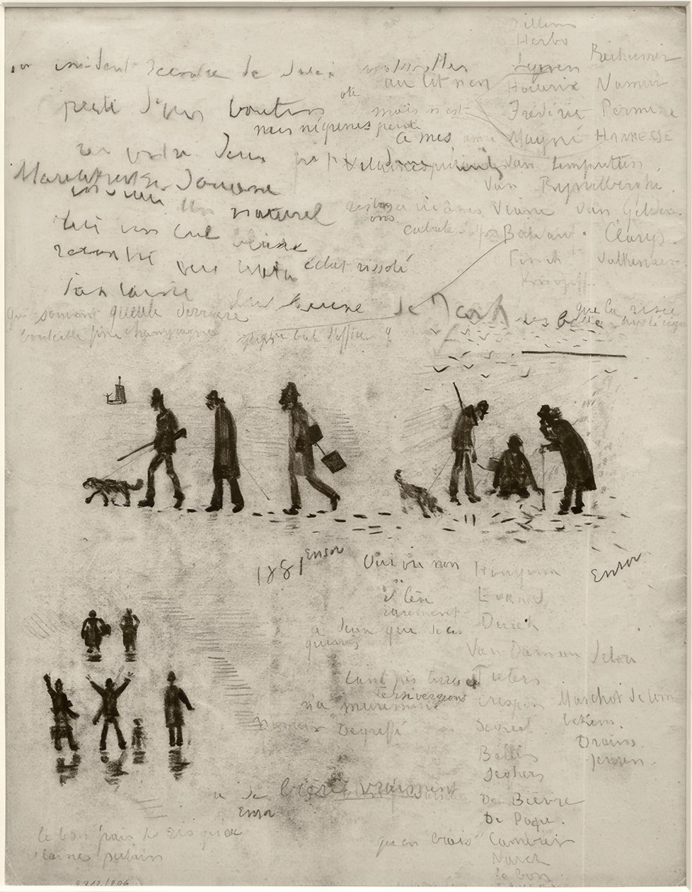 Tarina ilman sanoja (metsästäjät talvella) tekijältä James Sidney Ensor