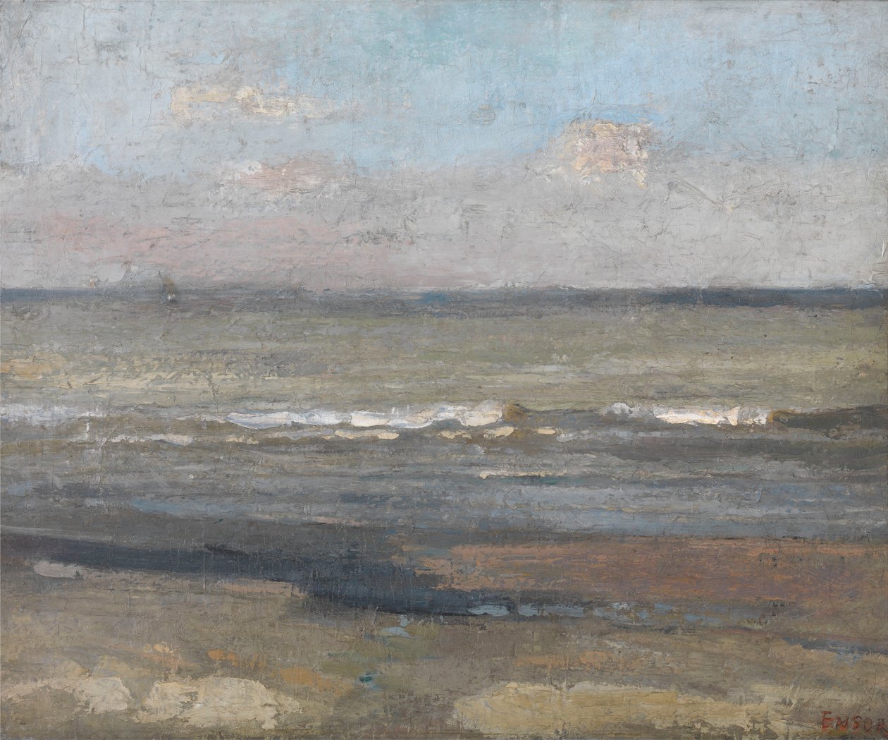 Harmaa merimaisema tekijältä James Ensor