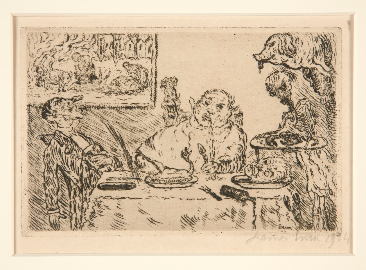 La gourmandise (Ahmatti), portfoliosta Les p?ch?s capitaux (Kuolemansynnit) tekijältä James Ensor