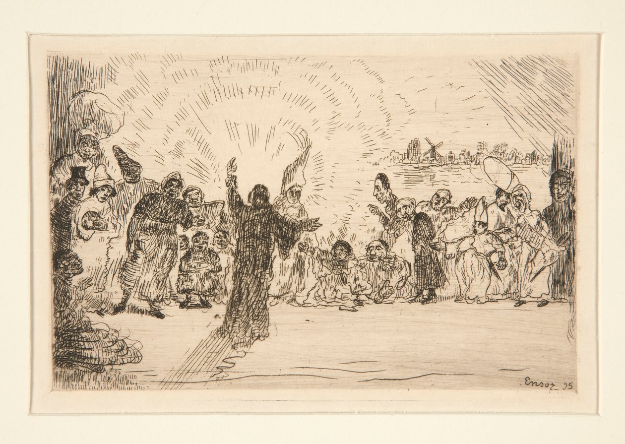 Kristus kerjäläisille (Kristus ja kerjäläiset) tekijältä James Ensor