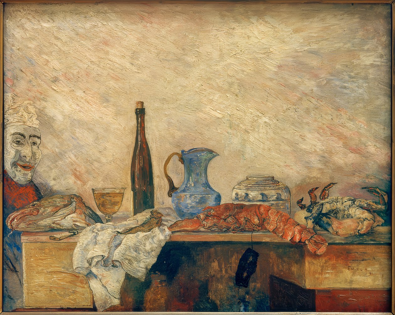 Naamio tarkastaa äyriäisiä tekijältä James Sidney Ensor