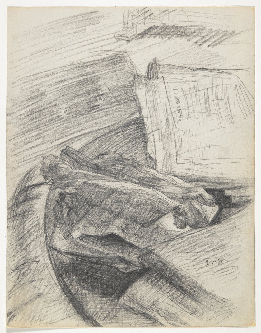 Paperit ja kirjat järjestetty pöydälle tekijältä James Ensor