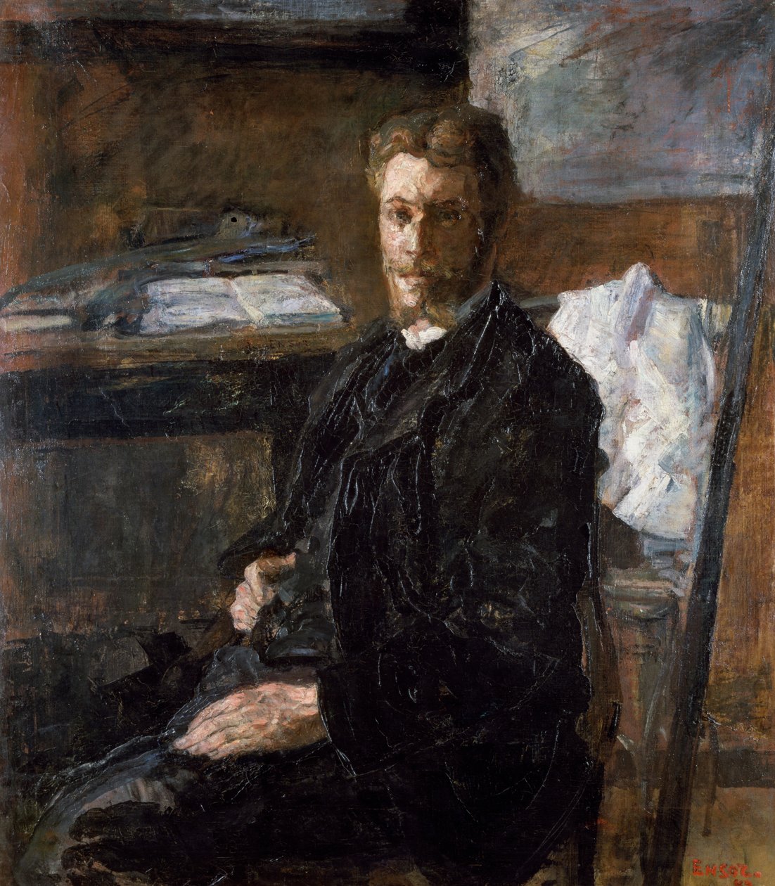 Taiteilija Willy Finchin muotokuva (Portrait du peintre Willy Finch) tekijältä James Ensor