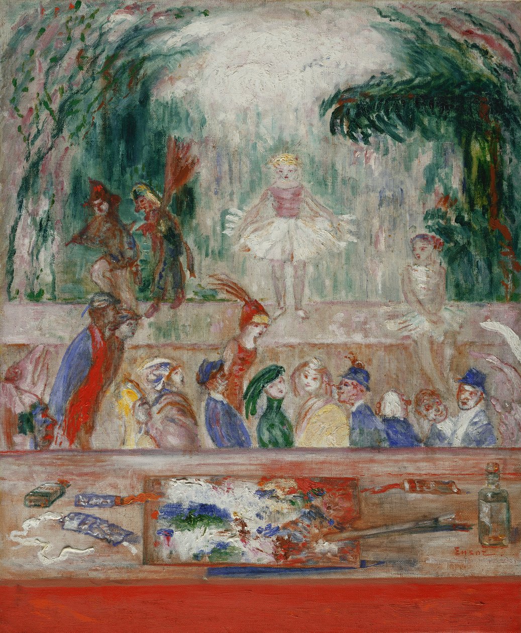 Rays from Palette, n. 1930 (öljy kankaalle) tekijältä James Ensor