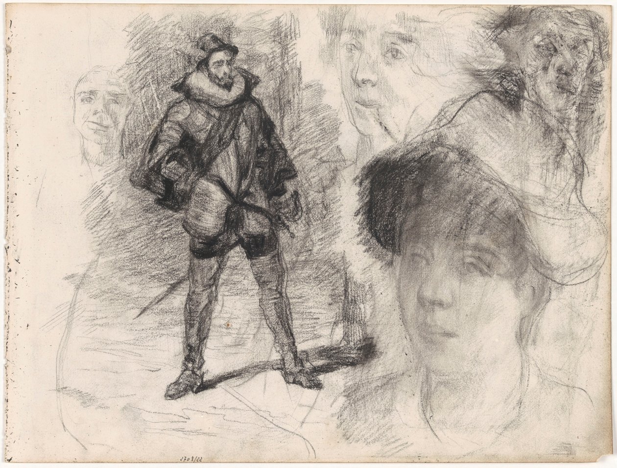 Espanjalainen sotilas ja neljät kasvot tekijältä James Ensor
