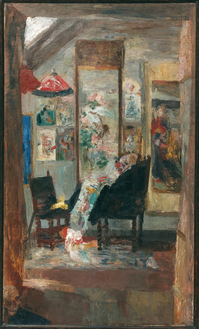 Luurankoja katsomassa kiinosarjoja, 1885. tekijältä James Ensor