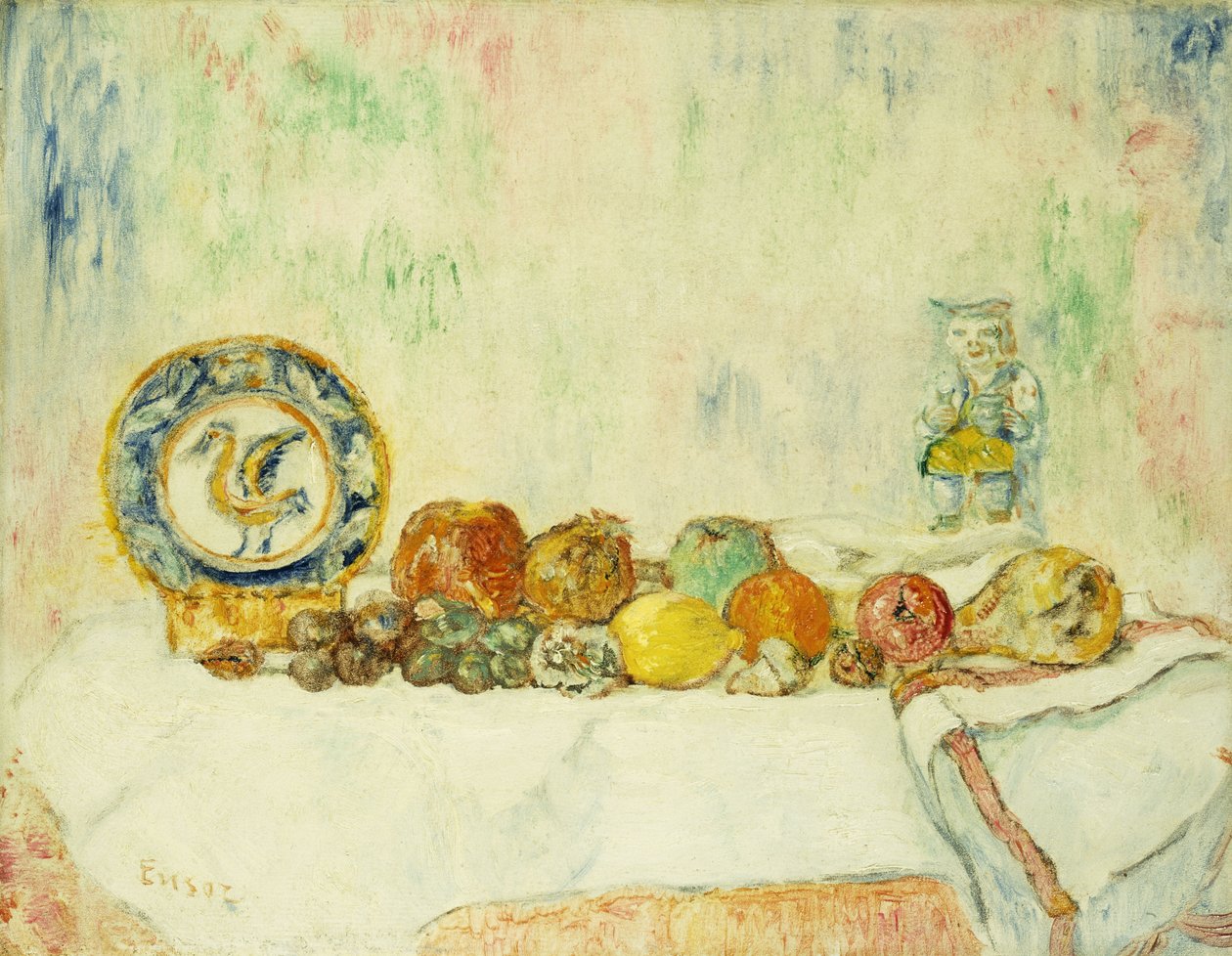 natureza morta com frutas; Nature Morte aux Fruits Finlandês tekijältä James Ensor